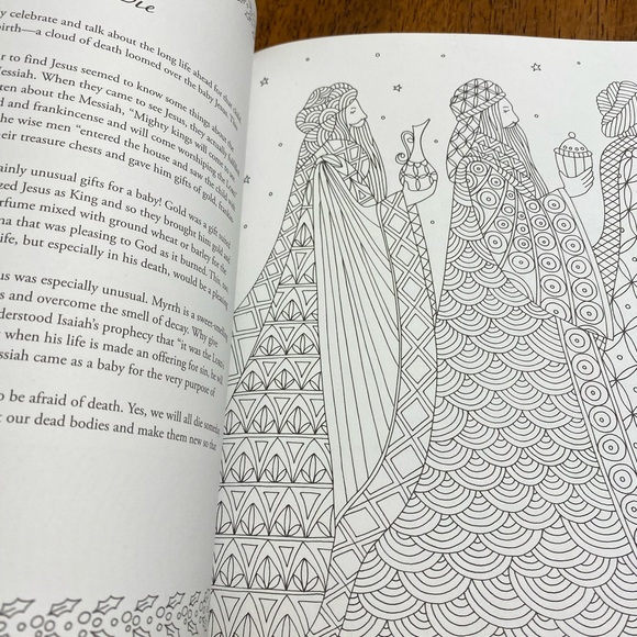 All is Bright Christian Christmas devotion and coloring book - Picture 7 of 11